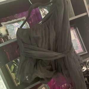 NWT  Express Black Women's One Shoulder Top